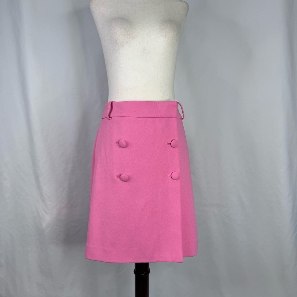 Boden wrap skirt thick stretch polyester crepe belt loops bubblegum pink 4